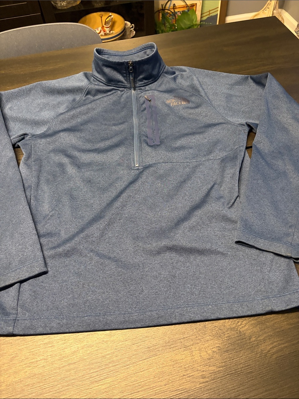 The North Face Men's Medium Blue Canyonlands 1/4 Zip Pullover Fleece Jacket